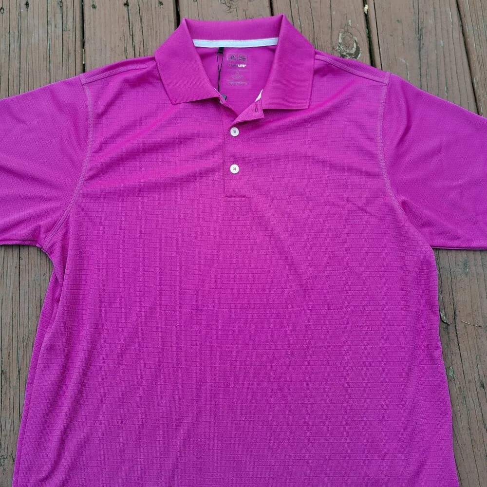 %NWT Men Adidas Men's Golf Polo Edwin Shirt Medium ClimaLite